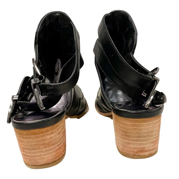 Carlos Santana Black Western Cowboy Booties with Dual Strap Closure Size 8.5 - Picture 5 of 10